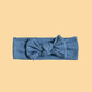 Bamboo Stretch Bow Headband Bows + Beanies Kiin ® Blue Shadow 