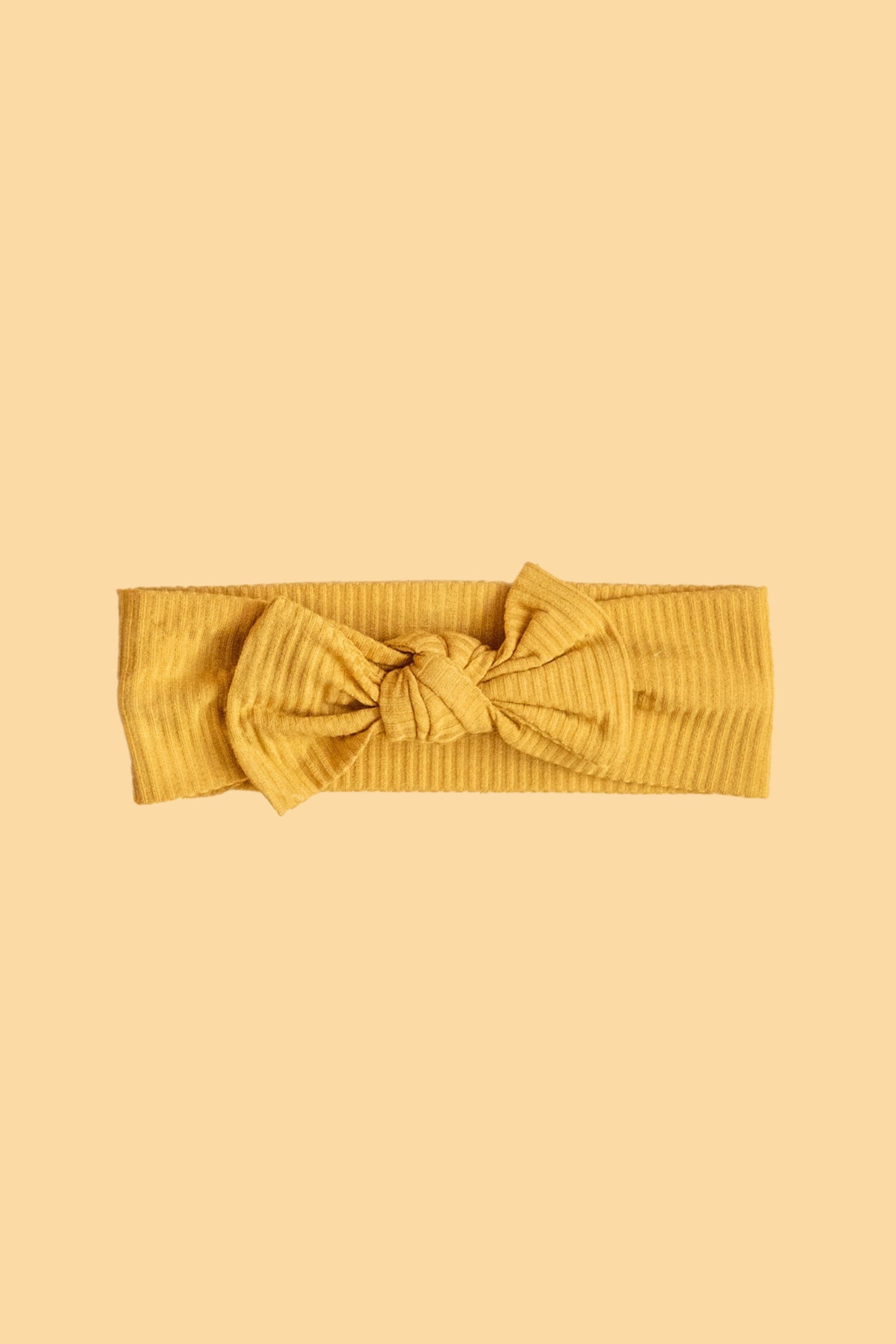 Bamboo Stretch Bow Headband Bows + Beanies Kiin ® Mustard 