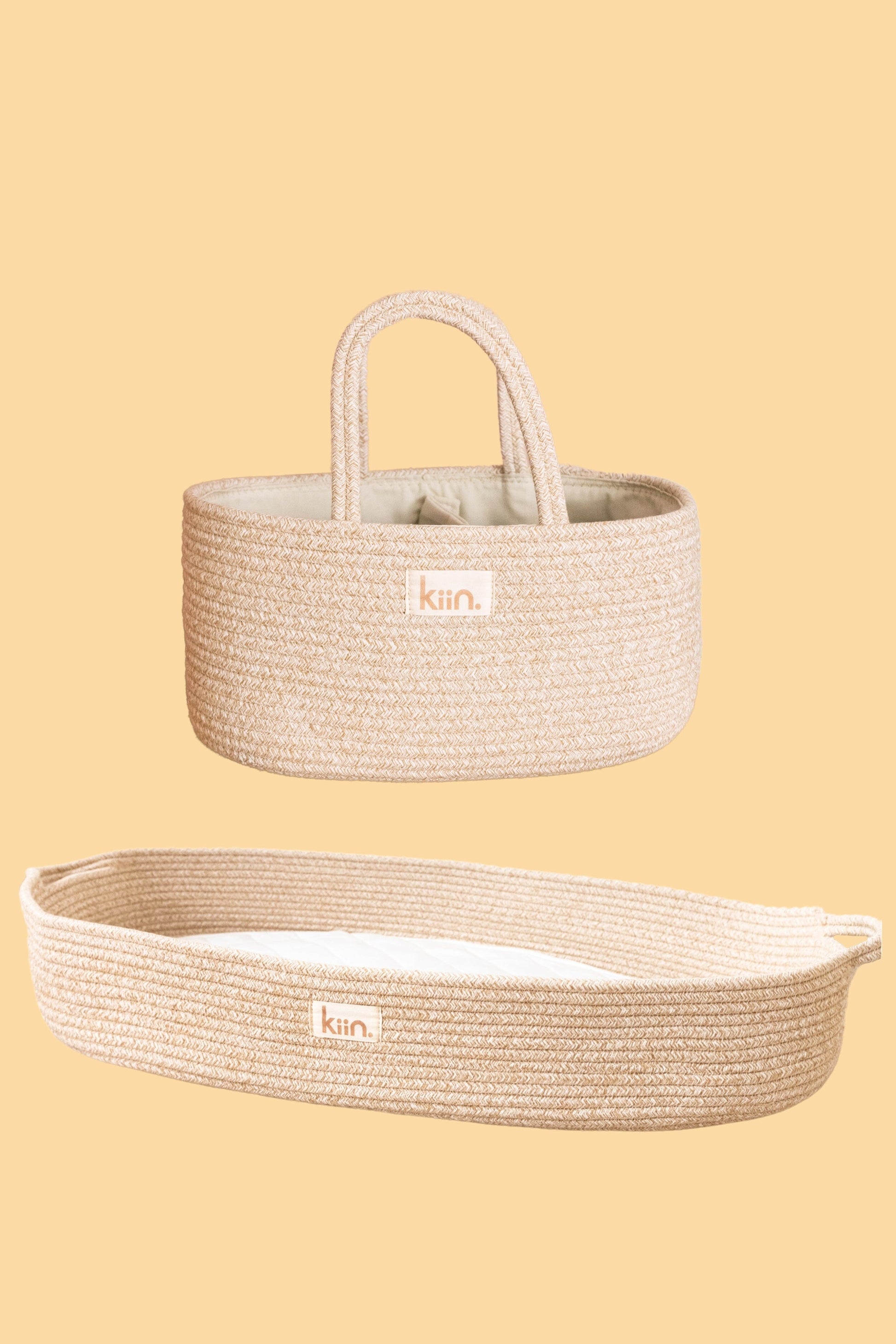 Cotton Rope Nappy Caddy + Change Basket Bundle Bundles Kiin ® 