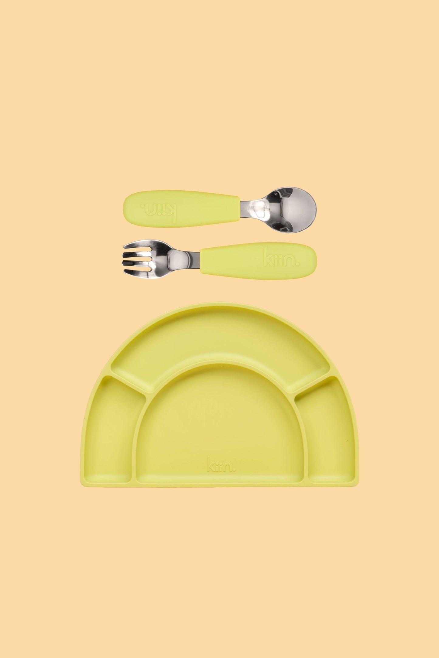 Silicone Plate & Cutlery Bundle Bundles Kiin ® Apple Apple 