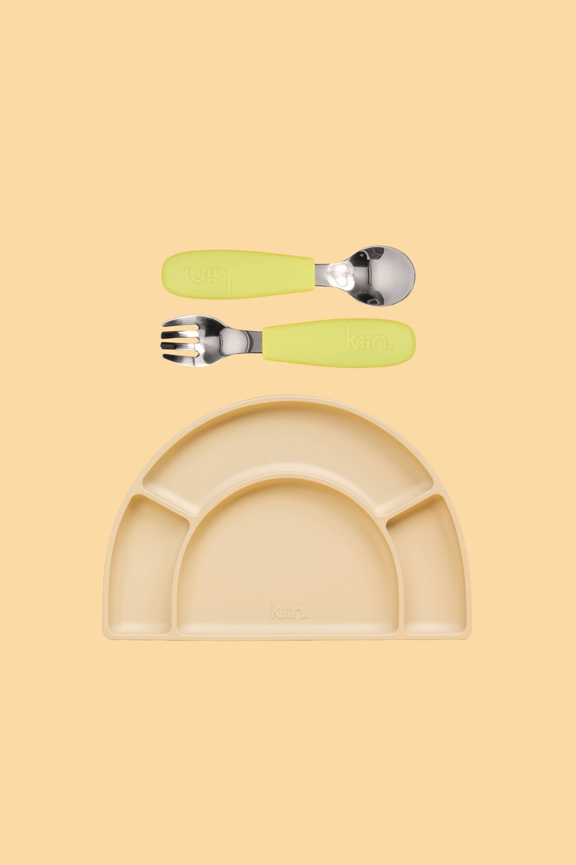 Silicone Plate & Cutlery Bundle Bundles Kiin ® Apple Vanilla 