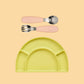 Silicone Plate & Cutlery Bundle Bundles Kiin ® Blossom Apple 