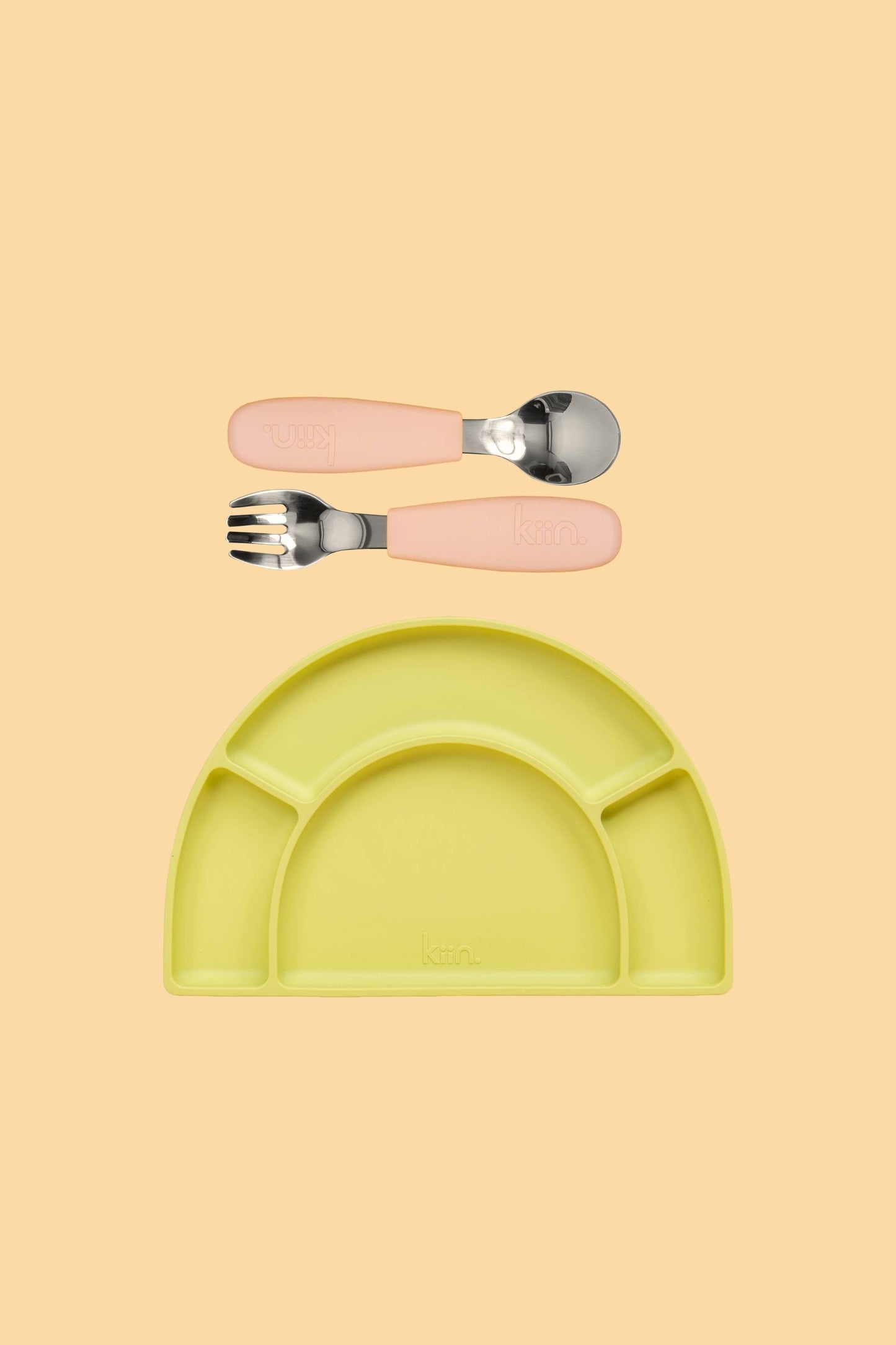 Silicone Plate & Cutlery Bundle Bundles Kiin ® Blossom Apple 