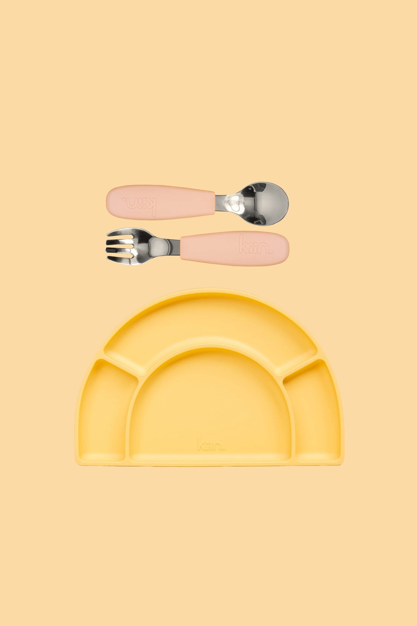 Silicone Plate & Cutlery Bundle Bundles Kiin ® Blossom Buttercup 