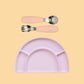 Silicone Plate & Cutlery Bundle Bundles Kiin ® Blossom Lilac 