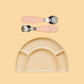 Silicone Plate & Cutlery Bundle Bundles Kiin ® Blossom Vanilla 