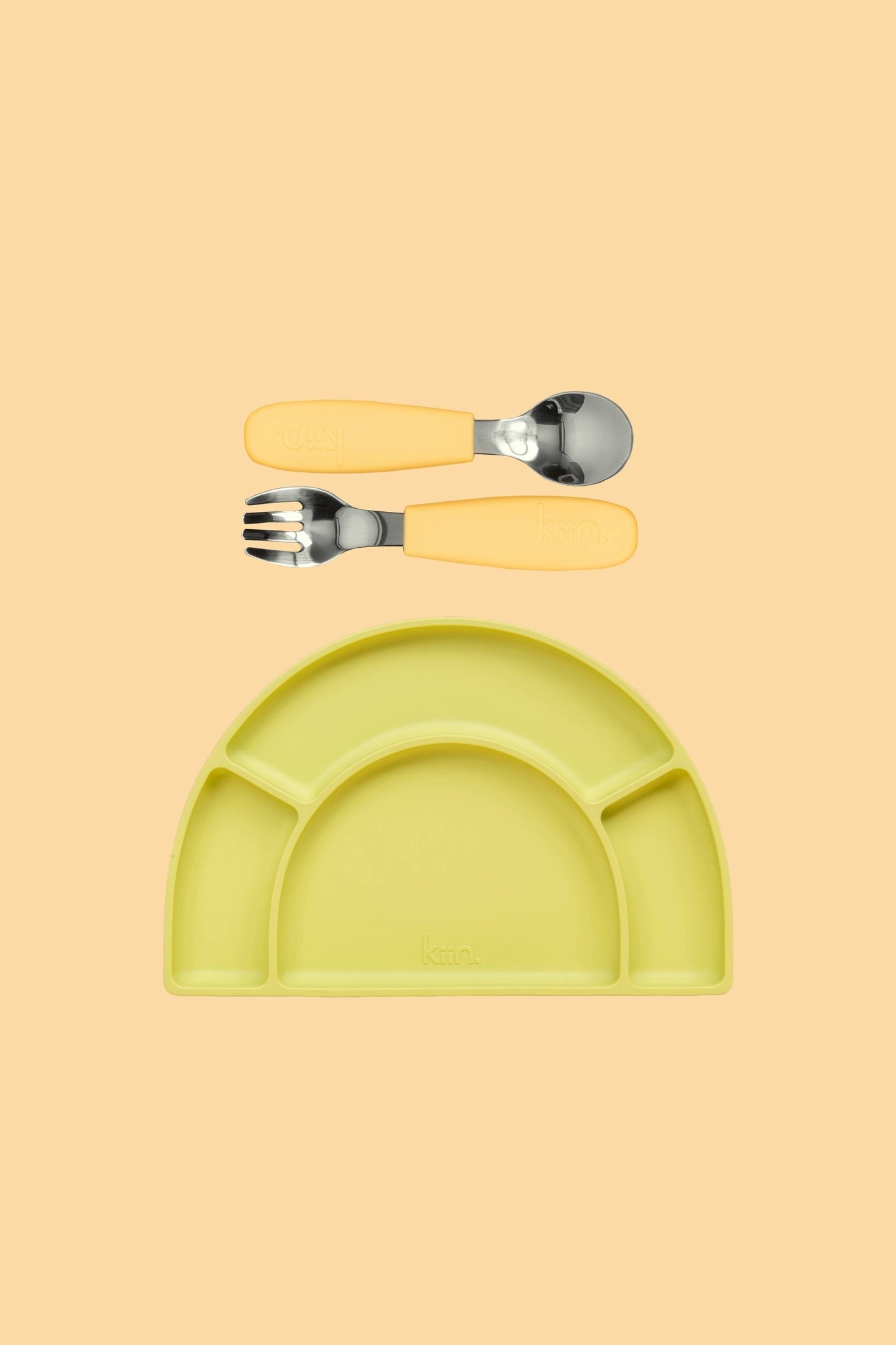 Silicone Plate & Cutlery Bundle Bundles Kiin ® Buttercup Apple 