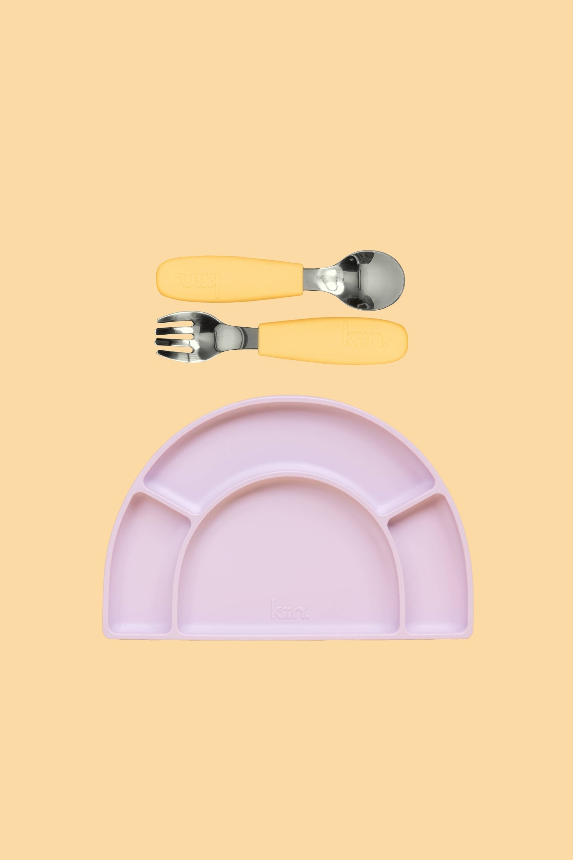 Silicone Plate & Cutlery Bundle Bundles Kiin ® Buttercup Lilac 