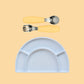 Silicone Plate & Cutlery Bundle Bundles Kiin ® Buttercup Pastel Sky 