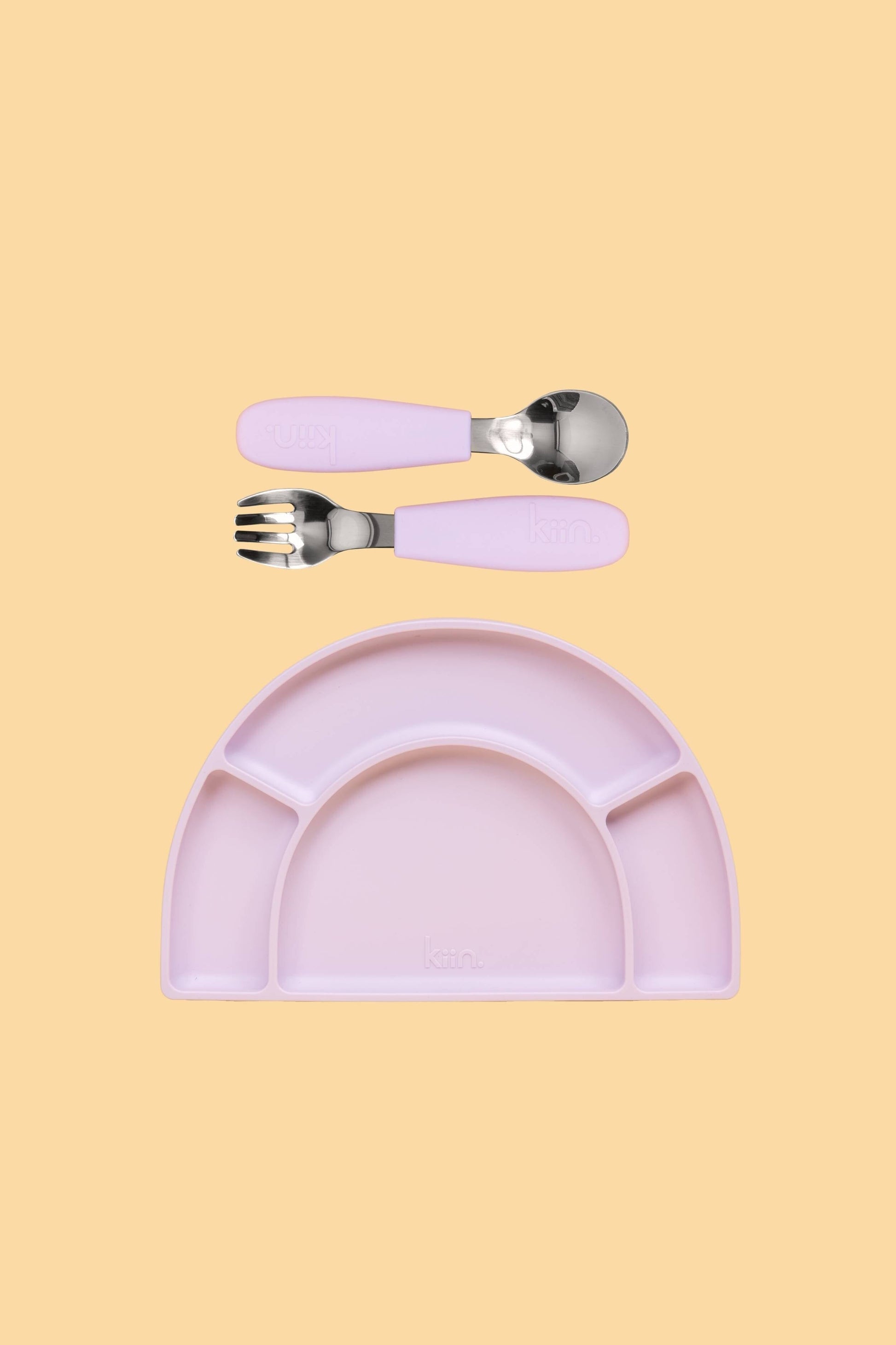 Silicone Plate & Cutlery Bundle Bundles Kiin ® Lilac Lilac 