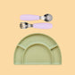 Silicone Plate & Cutlery Bundle Bundles Kiin ® Lilac Sage 