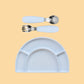 Silicone Plate & Cutlery Bundle Bundles Kiin ® Pastel Sky Pastel Sky 