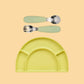 Silicone Plate & Cutlery Bundle Bundles Kiin ® Sage Apple 