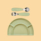 Silicone Plate & Cutlery Bundle Bundles Kiin ® Sage Sage 