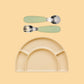 Silicone Plate & Cutlery Bundle Bundles Kiin ® Sage Vanilla 