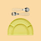 Silicone Plate & Cutlery Bundle Bundles Kiin ® Vanilla Apple 