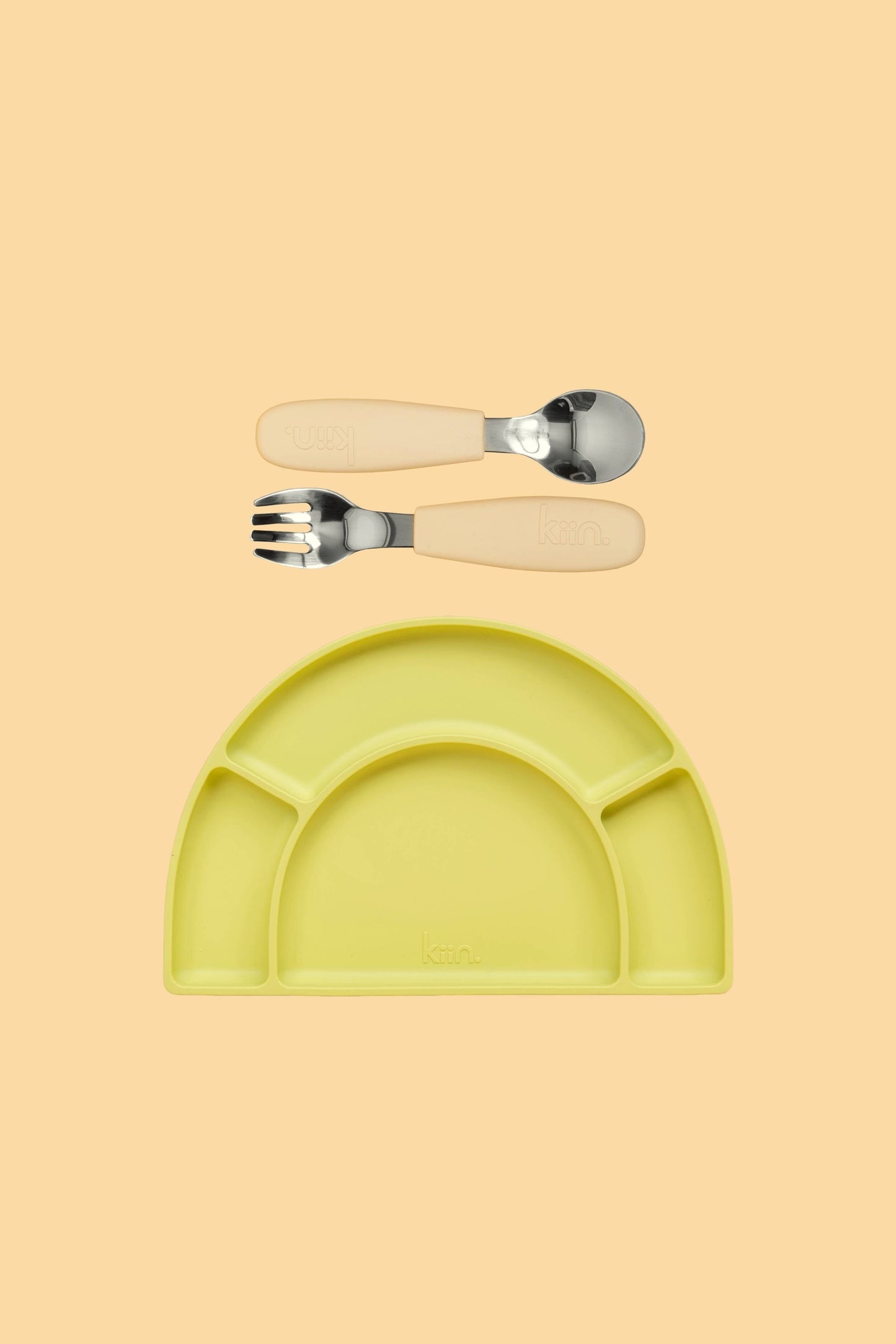 Silicone Plate & Cutlery Bundle Bundles Kiin ® Vanilla Apple 