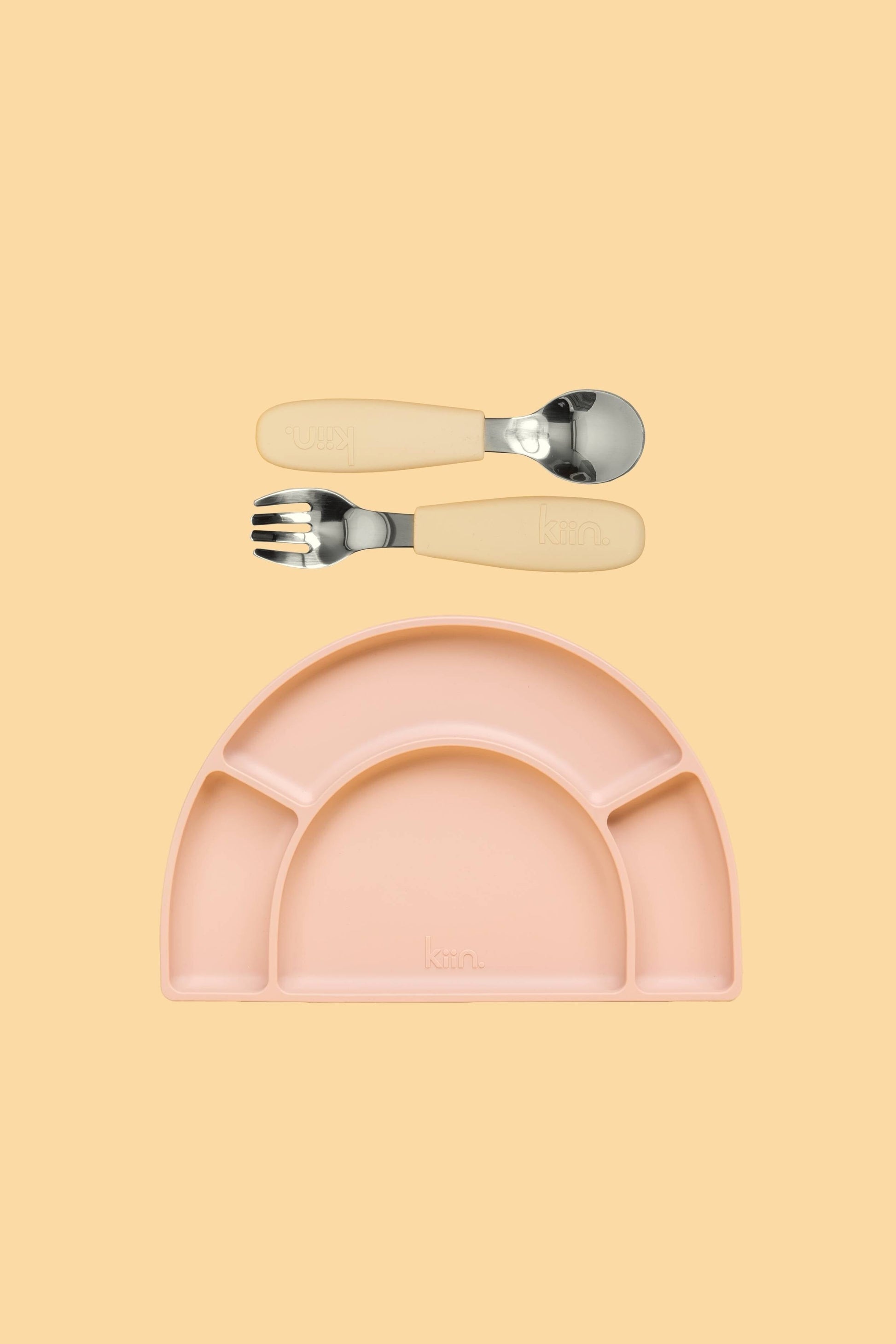 Silicone Plate & Cutlery Bundle Bundles Kiin ® Vanilla Blossom 