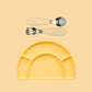 Silicone Plate & Cutlery Bundle Bundles Kiin ® Vanilla Buttercup 