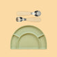 Silicone Plate & Cutlery Bundle Bundles Kiin ® Vanilla Sage 