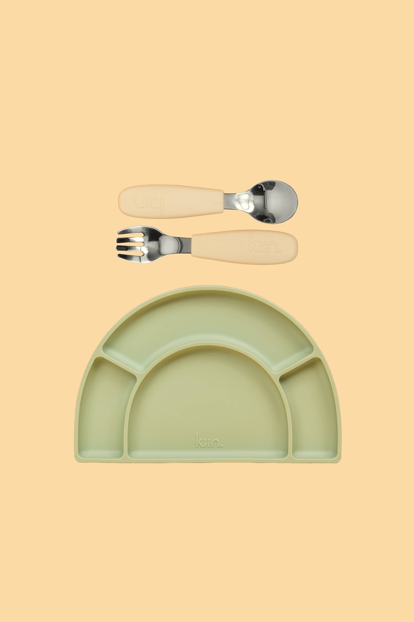 Silicone Plate & Cutlery Bundle Bundles Kiin ® Vanilla Sage 