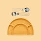 Silicone Plate & Cutlery Bundle Bundles Kiin ® Vanilla Tan 