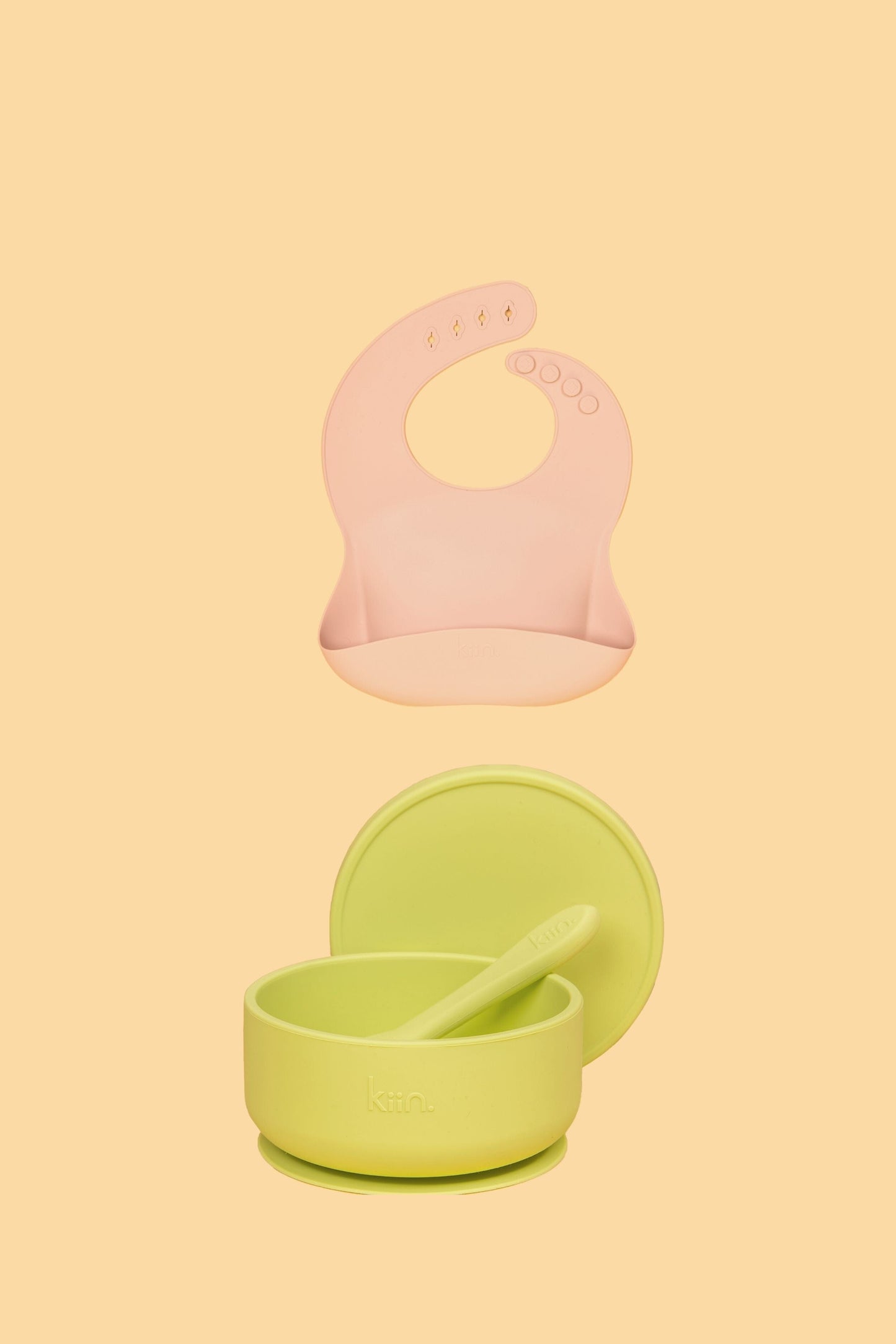 Silicone Suction Bowl & Bib Bundle Bundles Kiin ® Apple Blossom 