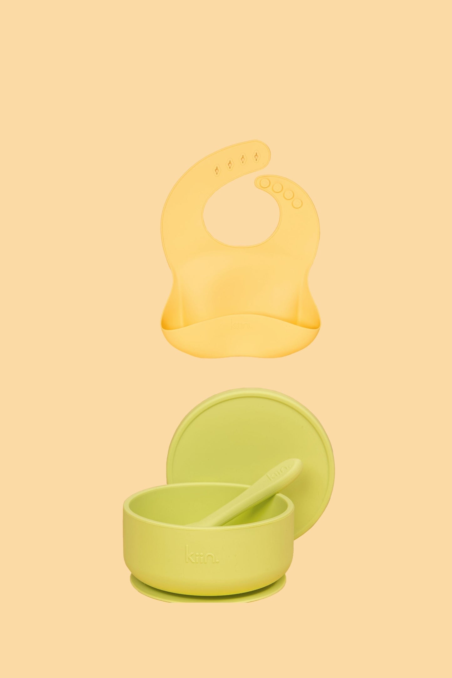 Silicone Suction Bowl & Bib Bundle Bundles Kiin ® Apple Buttercup 