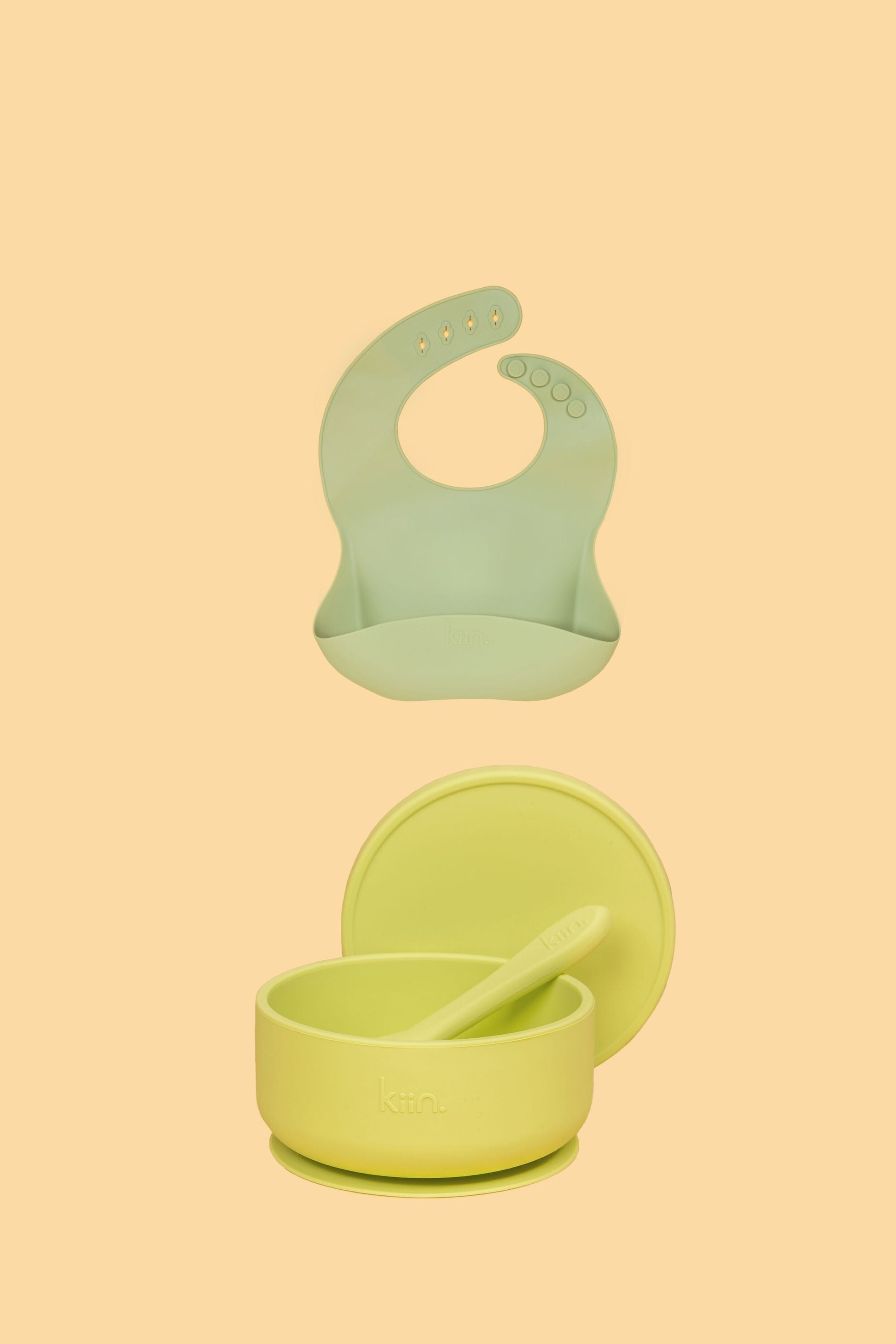 Silicone Suction Bowl & Bib Bundle Bundles Kiin ® Apple Sage 