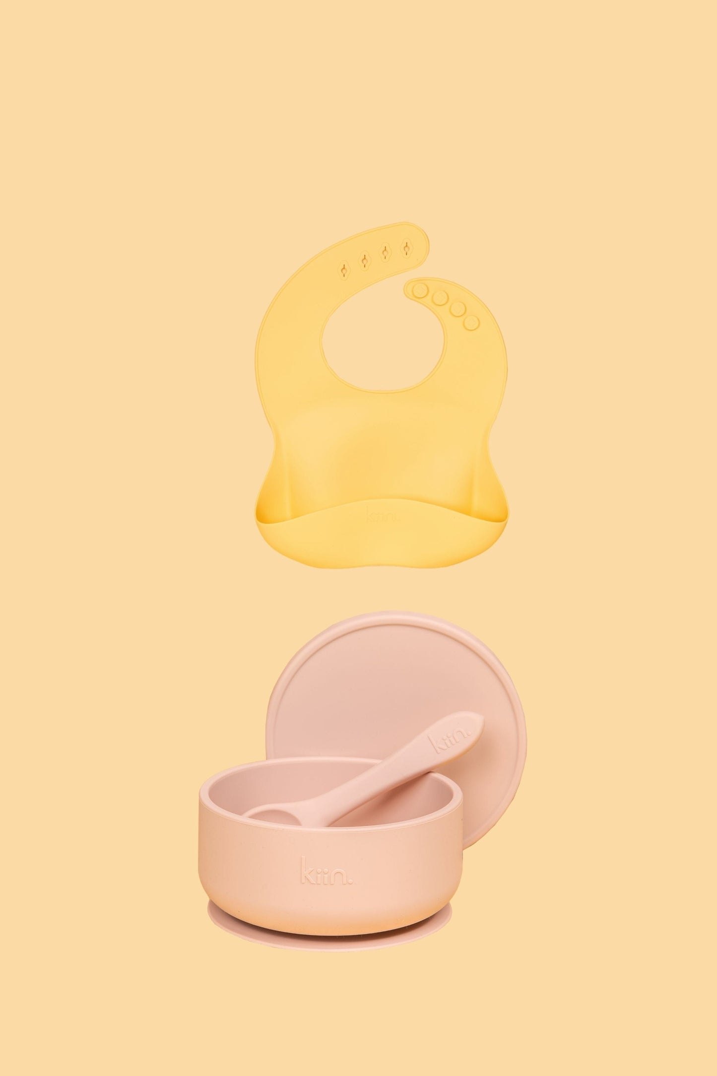 Silicone Suction Bowl & Bib Bundle Bundles Kiin ® Blossom Buttercup 