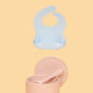 Silicone Suction Bowl & Bib Bundle Bundles Kiin ® Blossom Pastel Sky 