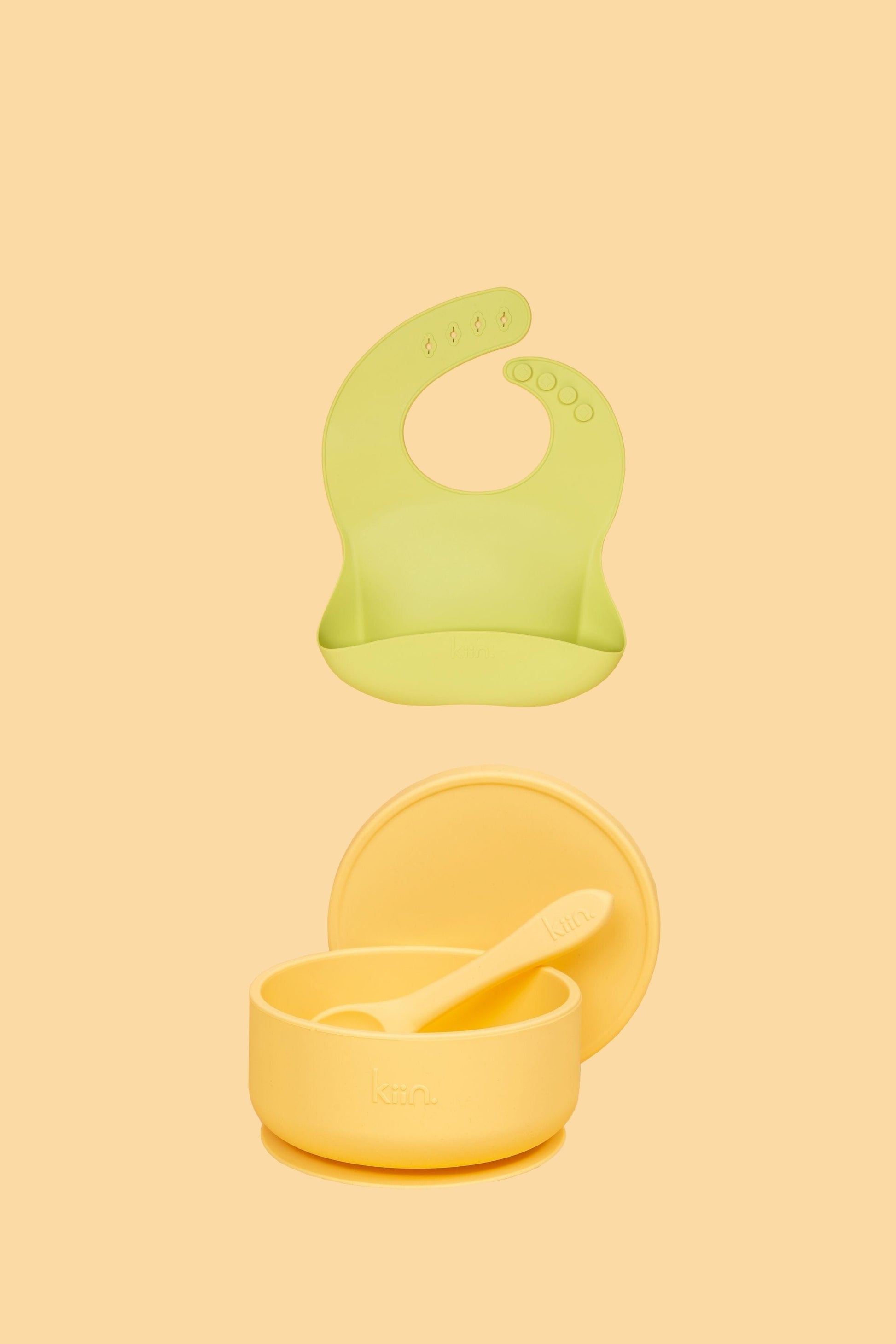 Silicone Suction Bowl & Bib Bundle Bundles Kiin ® Buttercup Apple 