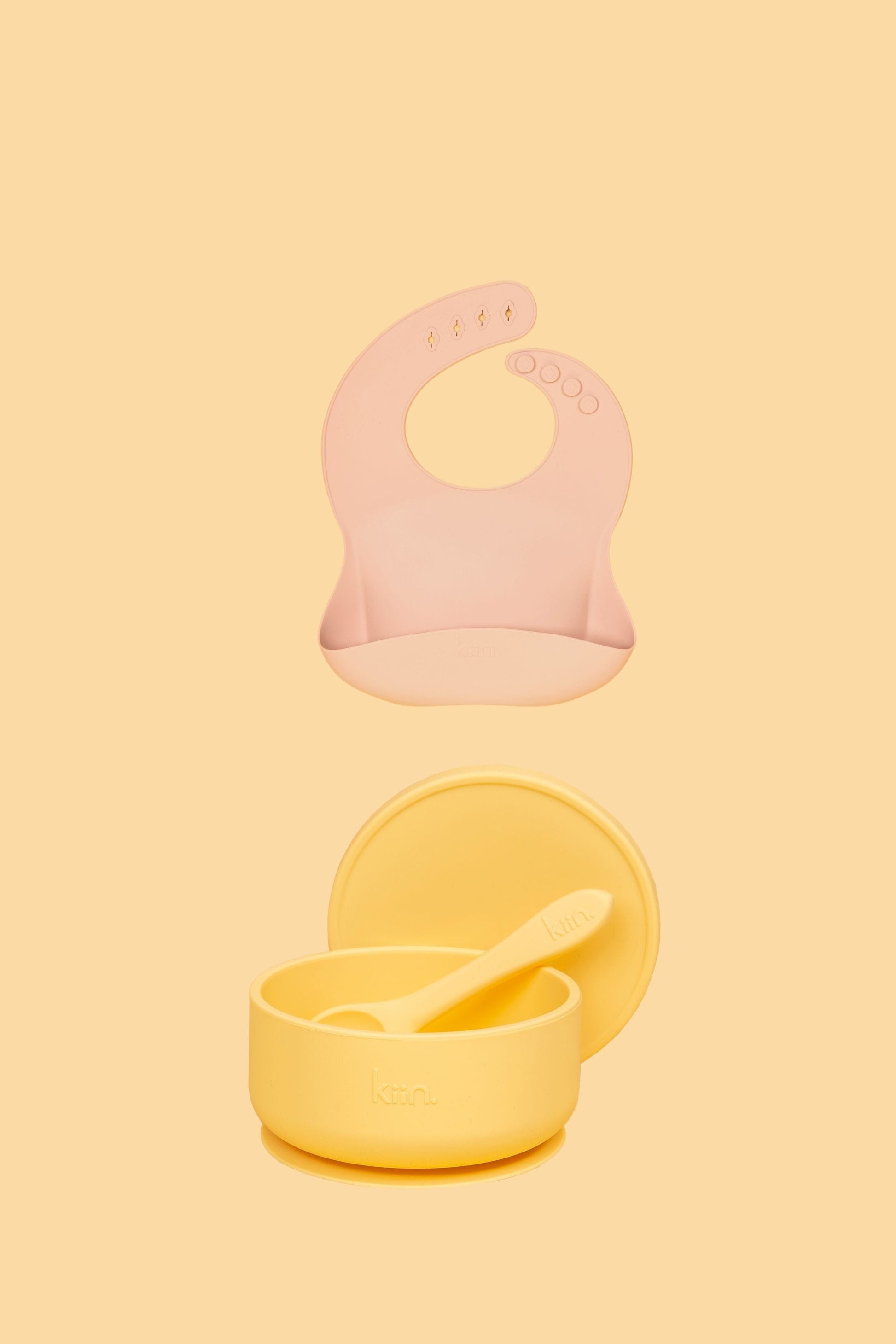 Silicone Suction Bowl & Bib Bundle Bundles Kiin ® Buttercup Blossom 