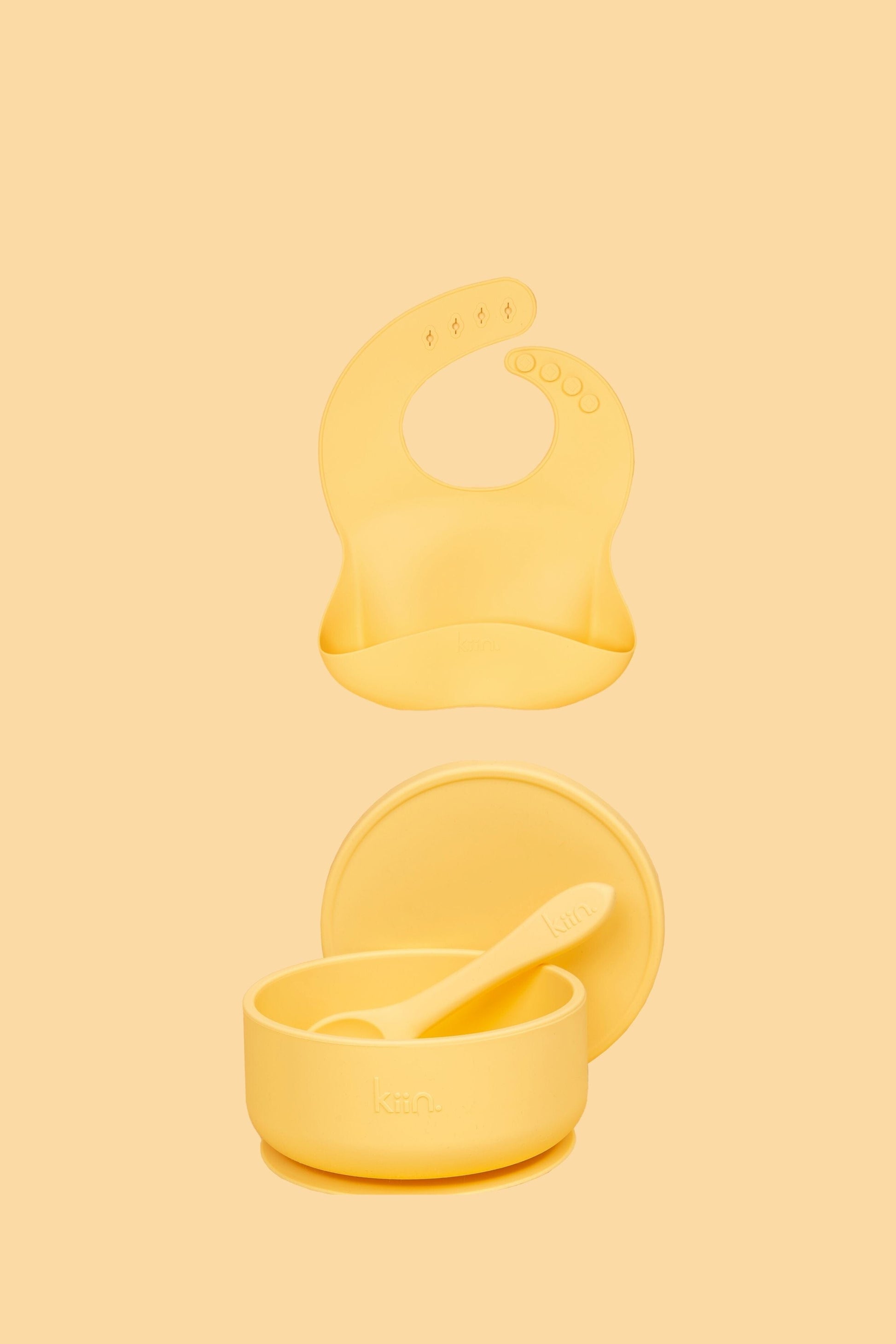 Silicone Suction Bowl & Bib Bundle Bundles Kiin ® Buttercup Buttercup 