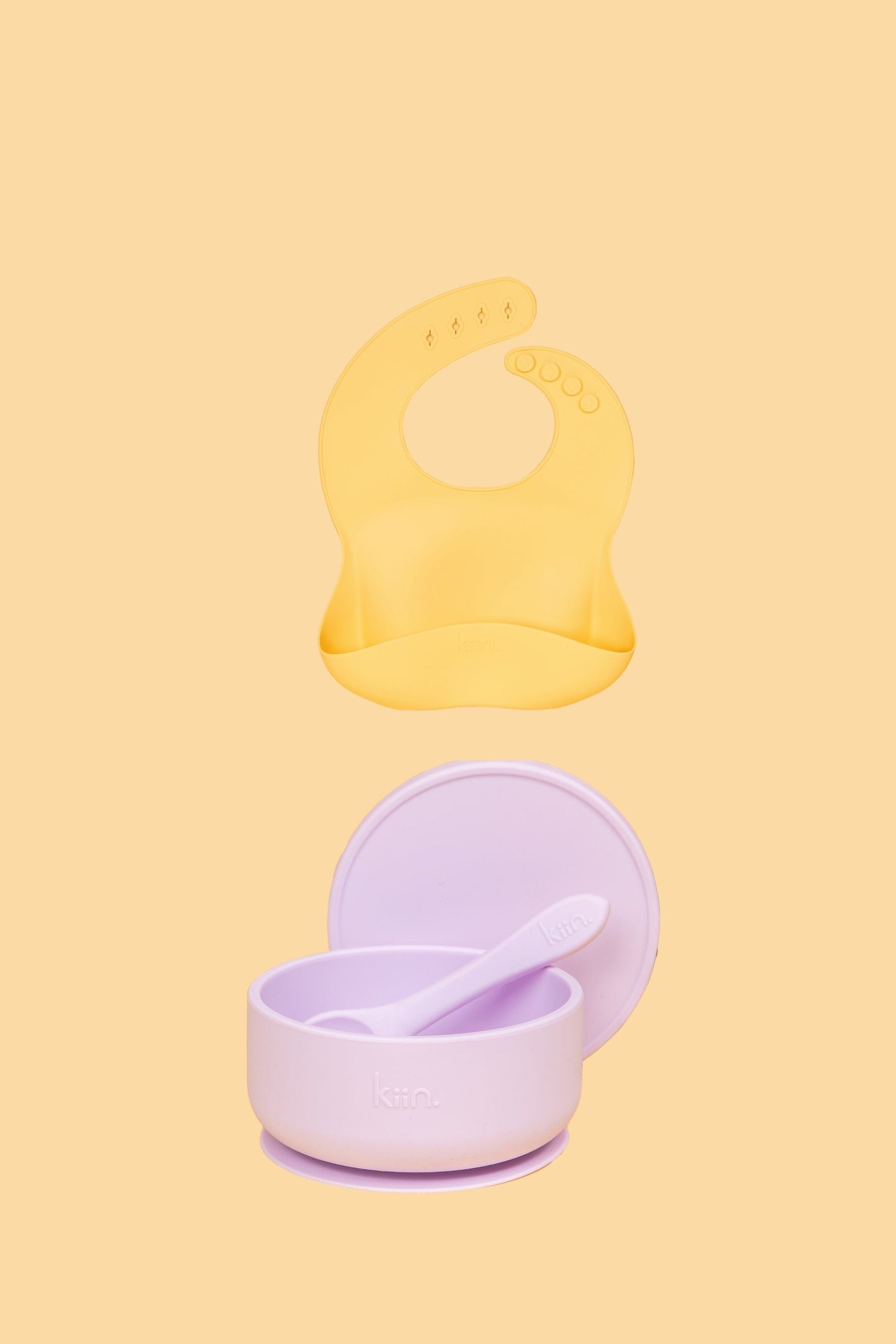 Silicone Suction Bowl & Bib Bundle Bundles Kiin ® Lilac Buttercup 