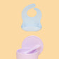 Silicone Suction Bowl & Bib Bundle Bundles Kiin ® Lilac Pastel Sky 