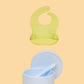 Silicone Suction Bowl & Bib Bundle Bundles Kiin ® Pastel Sky Apple 