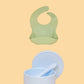 Silicone Suction Bowl & Bib Bundle Bundles Kiin ® Pastel Sky Sage 