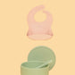 Silicone Suction Bowl & Bib Bundle Bundles Kiin ® Sage Blossom 