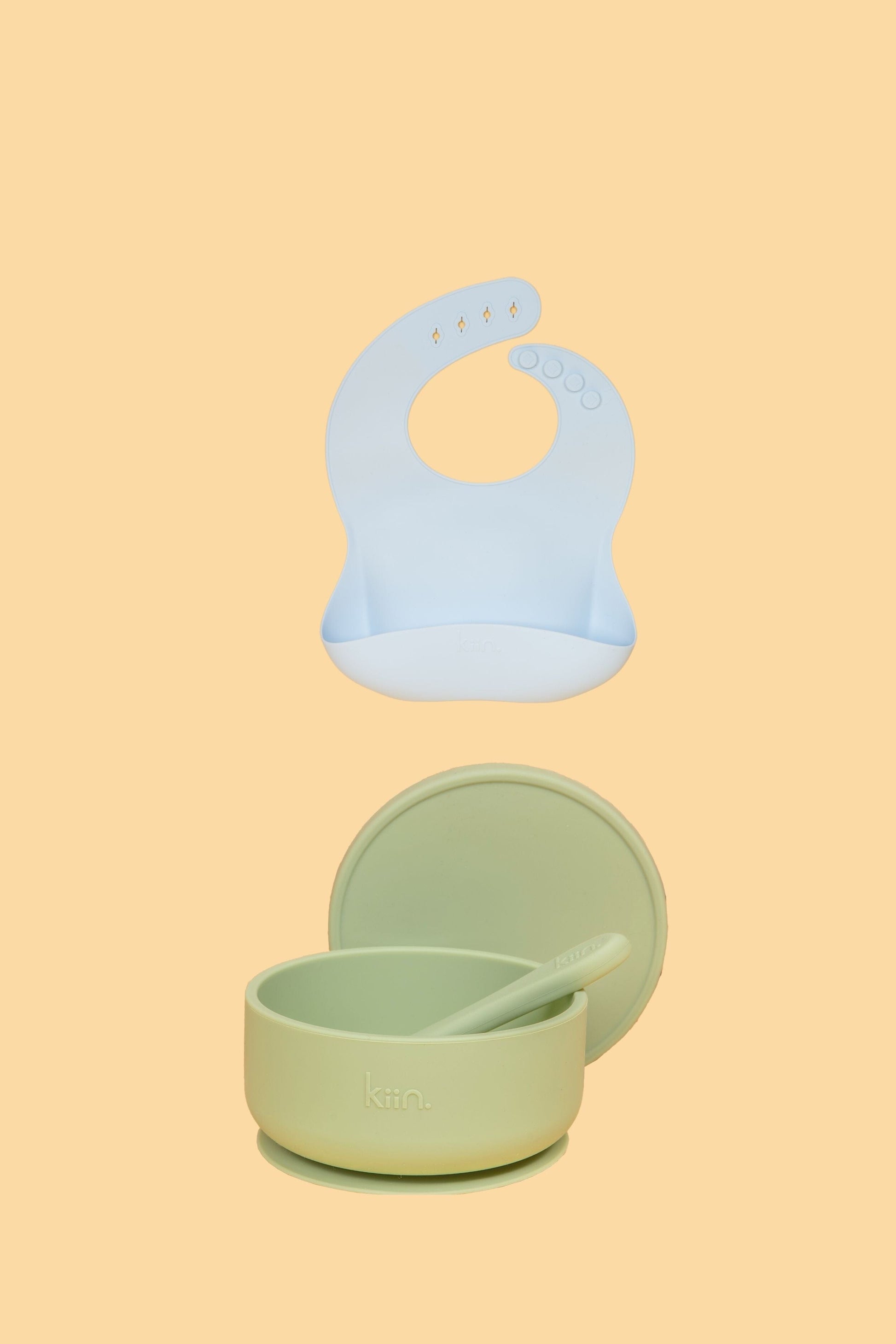 Silicone Suction Bowl & Bib Bundle Bundles Kiin ® Sage Pastel Sky 