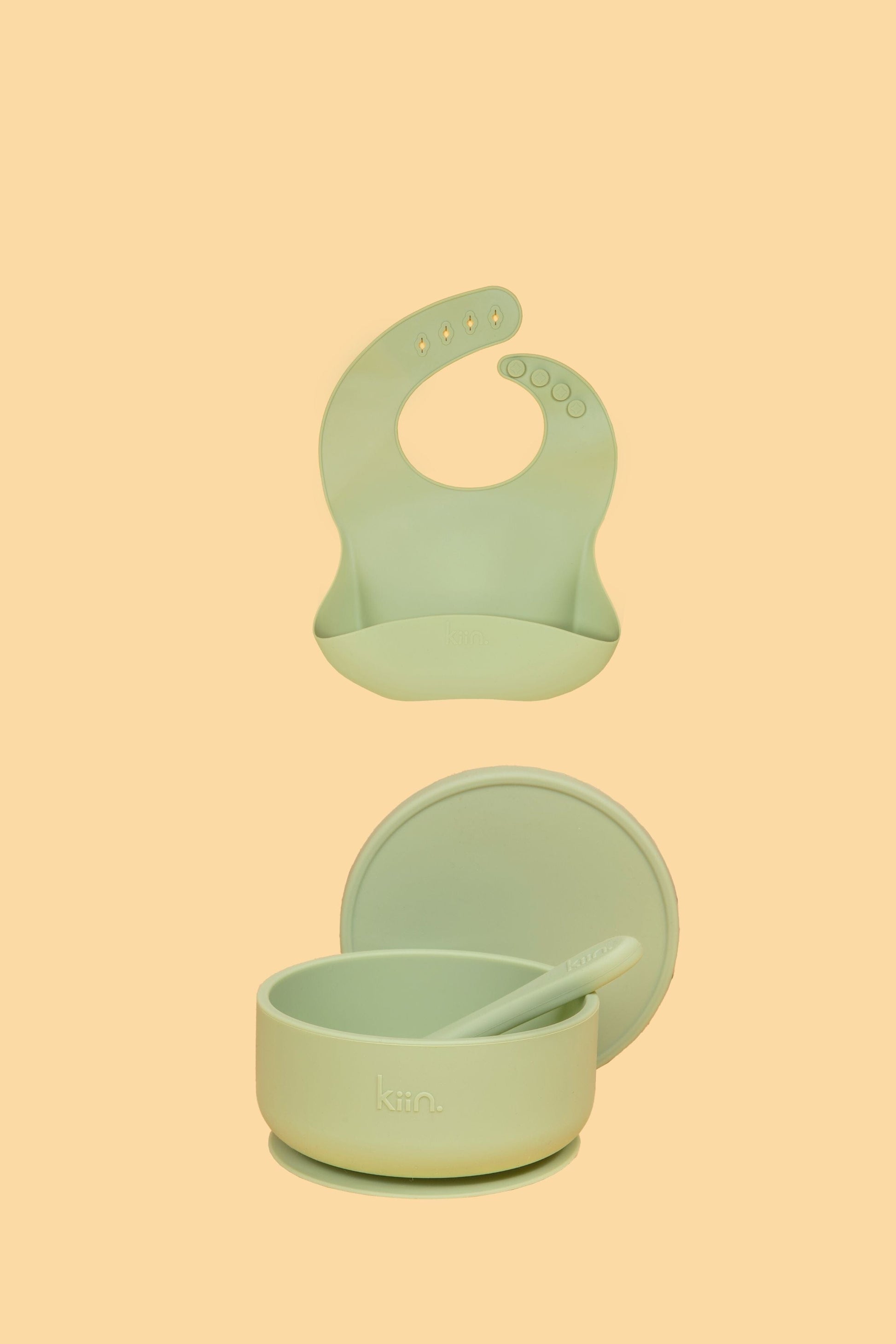 Silicone Suction Bowl & Bib Bundle Bundles Kiin ® Sage Sage 