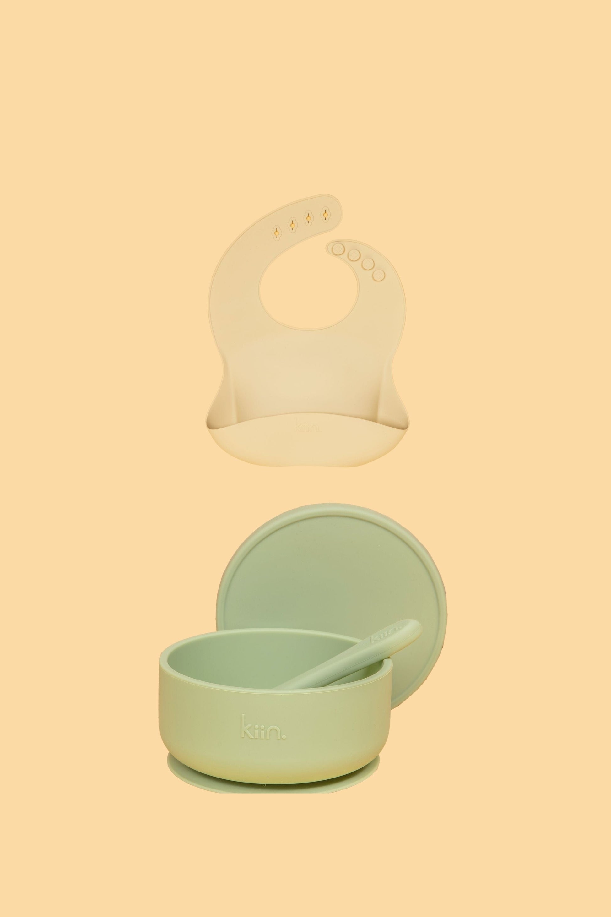 Silicone Suction Bowl & Bib Bundle Bundles Kiin ® Sage Vanilla 