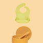 Silicone Suction Bowl & Bib Bundle Bundles Kiin ® Tan Apple 