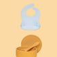 Silicone Suction Bowl & Bib Bundle Bundles Kiin ® Tan Pastel Sky 