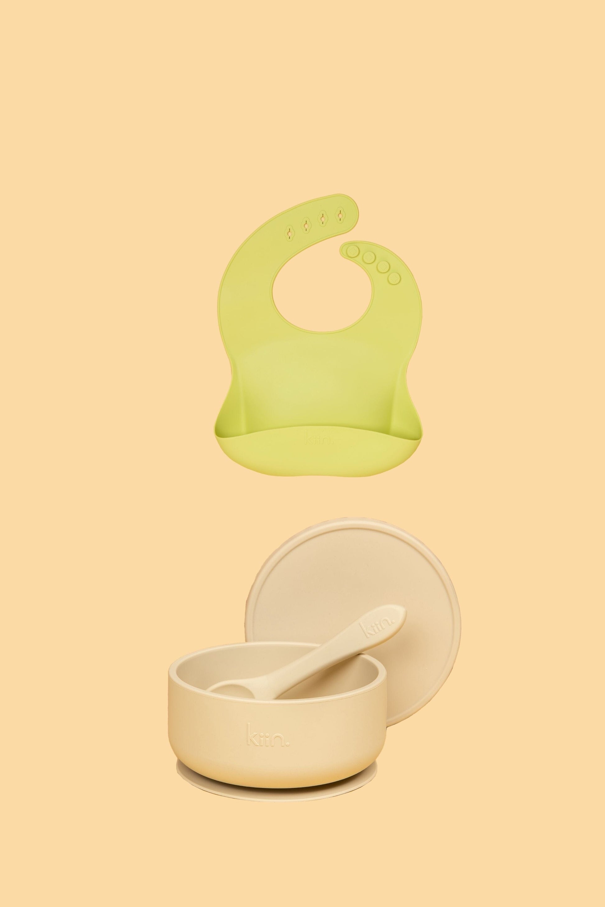 Silicone Suction Bowl & Bib Bundle Bundles Kiin ® Vanilla Apple 