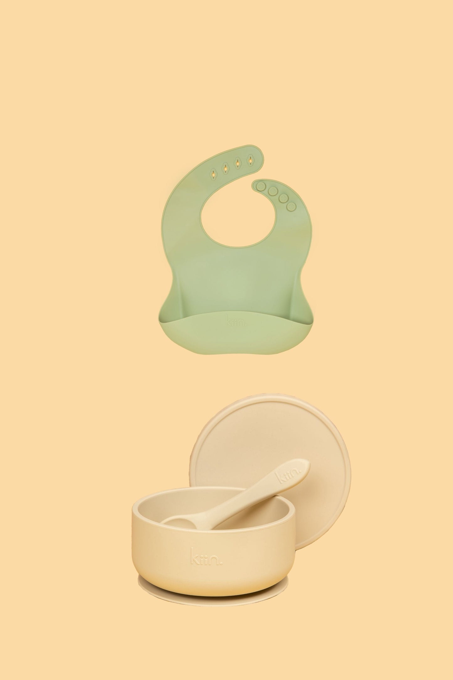 Silicone Suction Bowl & Bib Bundle Bundles Kiin ® Vanilla Sage 