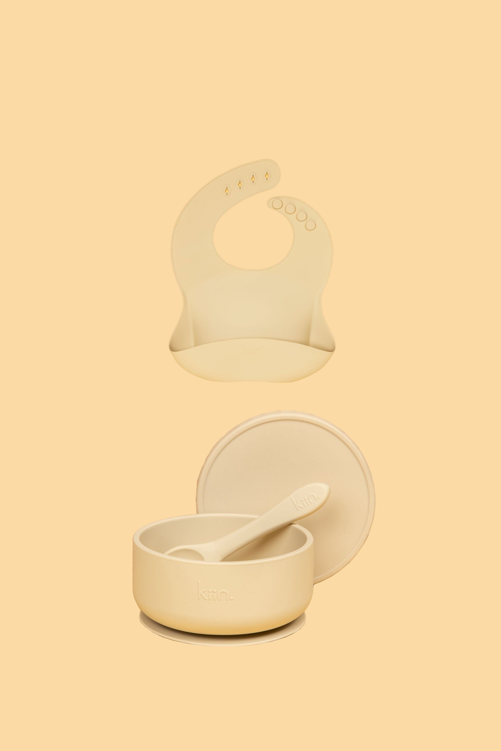 Silicone Suction Bowl & Bib Bundle Bundles Kiin ® Vanilla Vanilla 