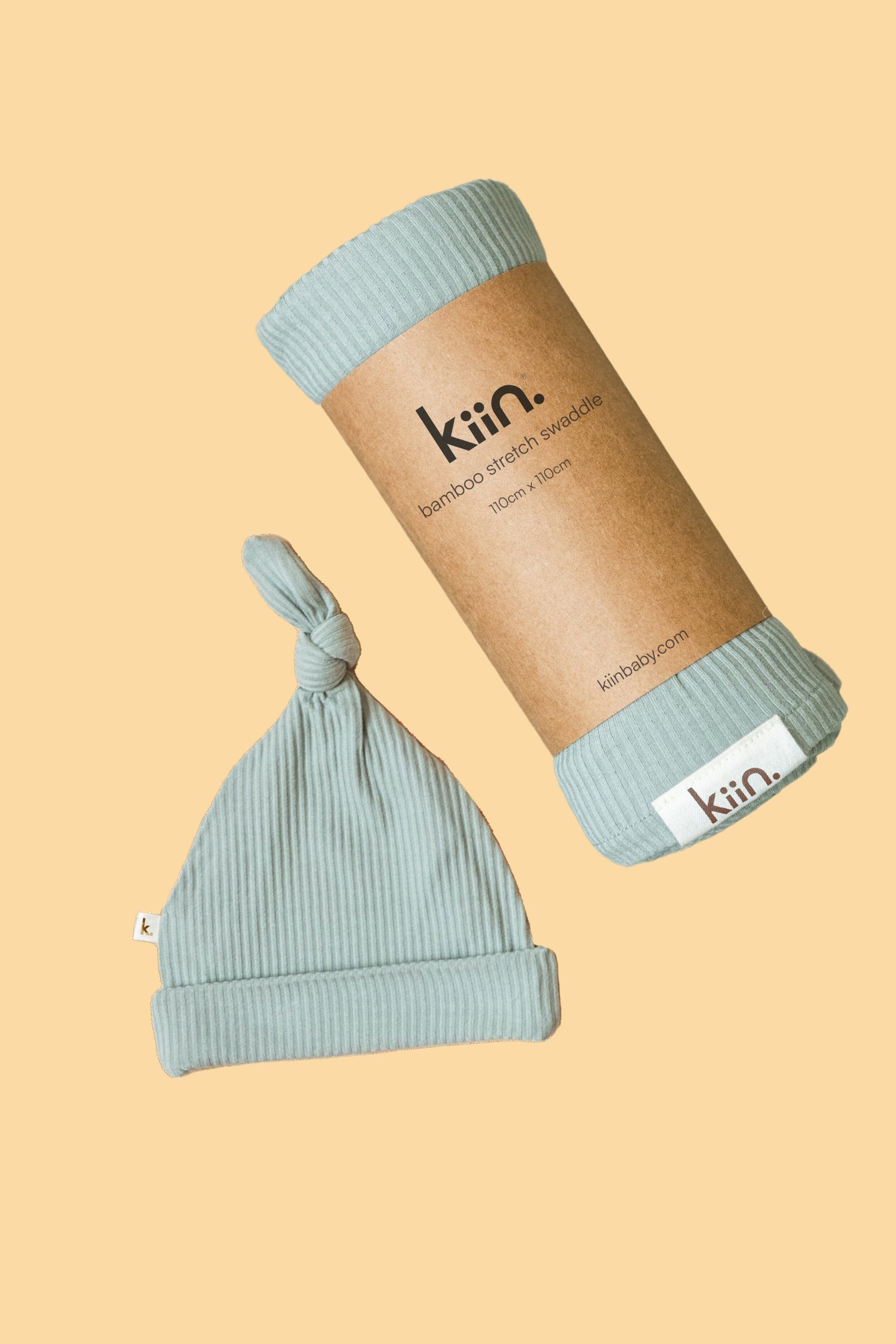 Stretch Bamboo Swaddle and Beanie Bundle - Sage Bundles Kiin ® 