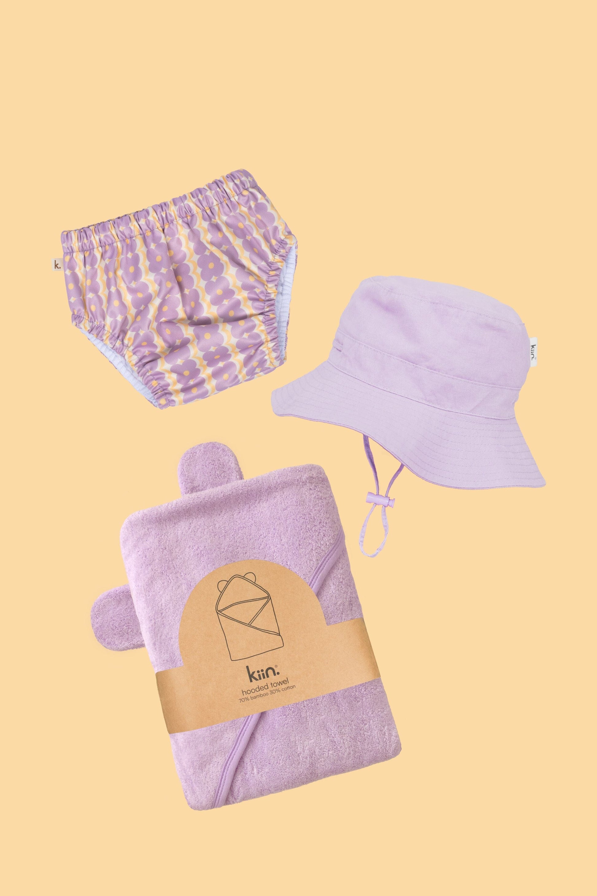 Swim Nappy + Towel + Hat Bundle - FLOWER POWER Bundles Kiin ® 