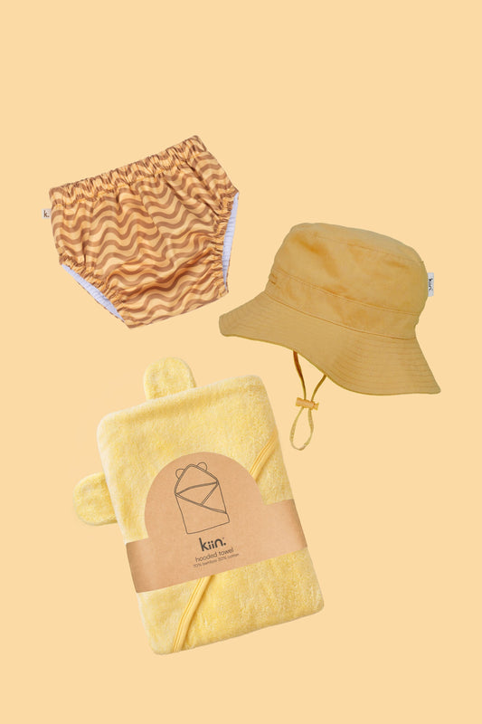 Swim Nappy + Towel + Hat Bundle - RIPPLE GROOVE Bundles Kiin ® 